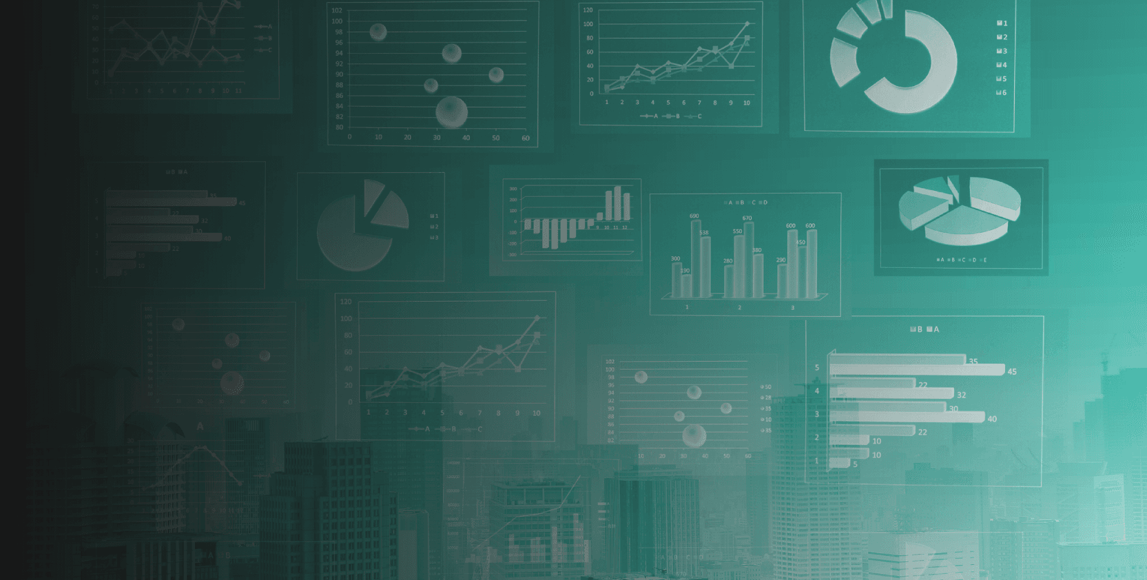 Image showing various graphs to represent asset management challenges  