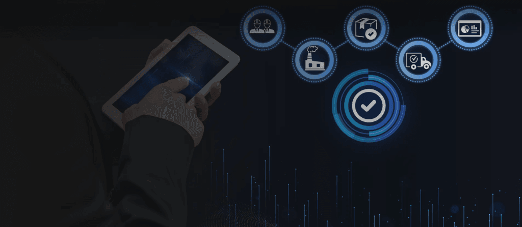 Man using phone for remote asset management