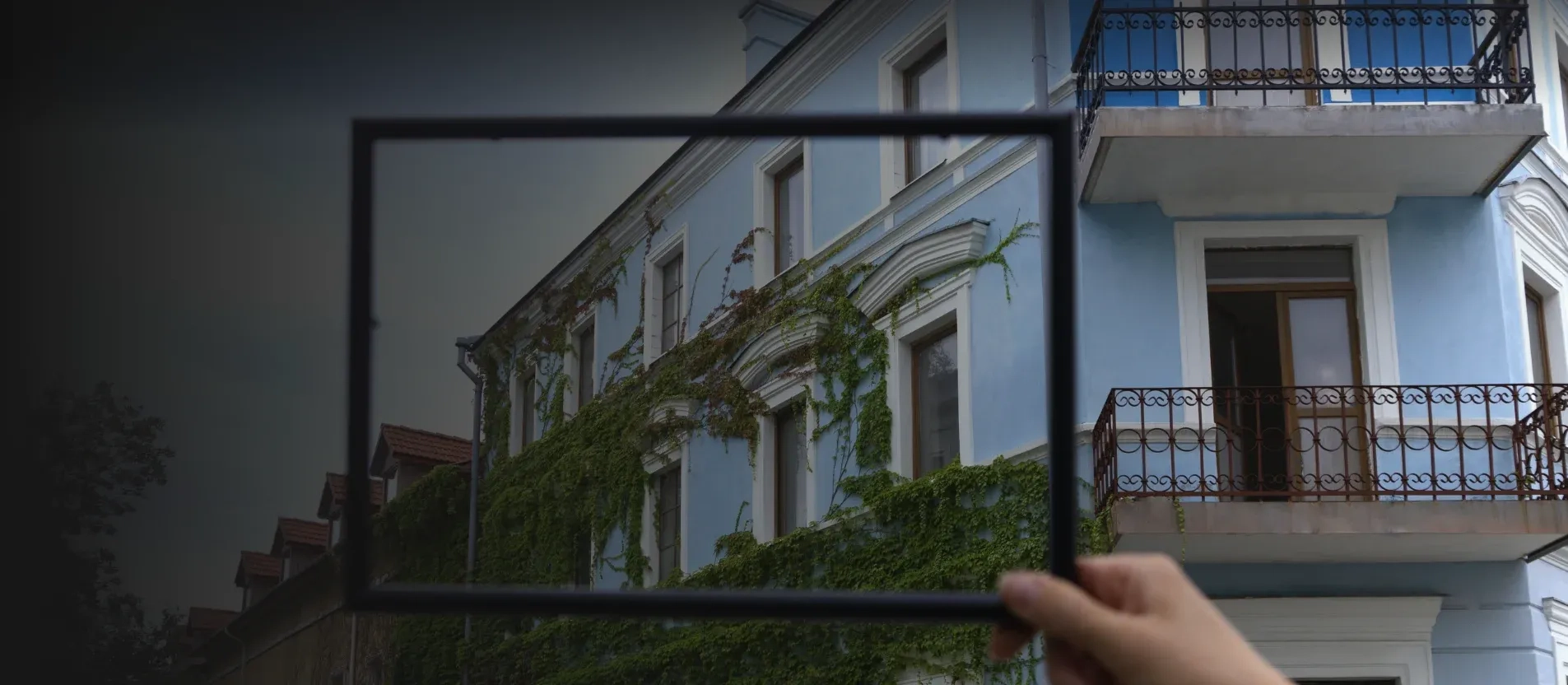A house inside frame to depict generative ai in property management