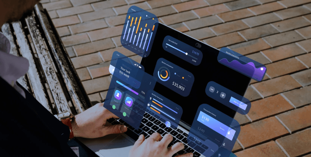 Person using RMM tool to manage an IT network.